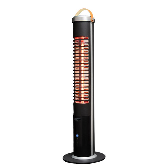 Incalzitor terasa electric Sunred Apollo Ultra SMART negru, model de masa tip coloana, pe fundal alb