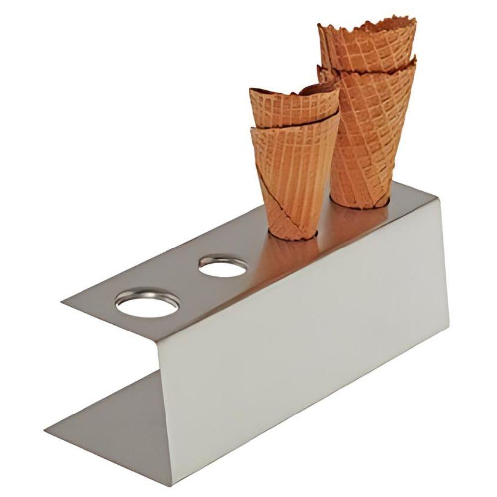 Suport cornete de inghetata, 4 orificii, inox, - eurogastro.ro