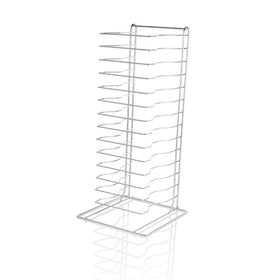 Suport pentru 15 tavi pizza, distanta intre tavi 4 cm, 30,5 x 30,5 x H 69 cm, otel cromat