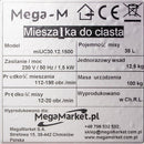 Malaxor de aluat - 30L - 12 kg aluat-9