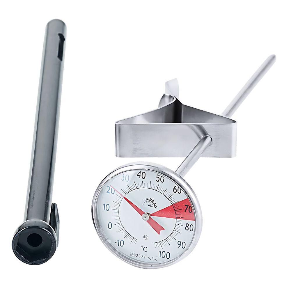 Termometru barista pentru spumat lapte cu clips pentru cana, 17 x Ø4 cm - eurogastro.ro