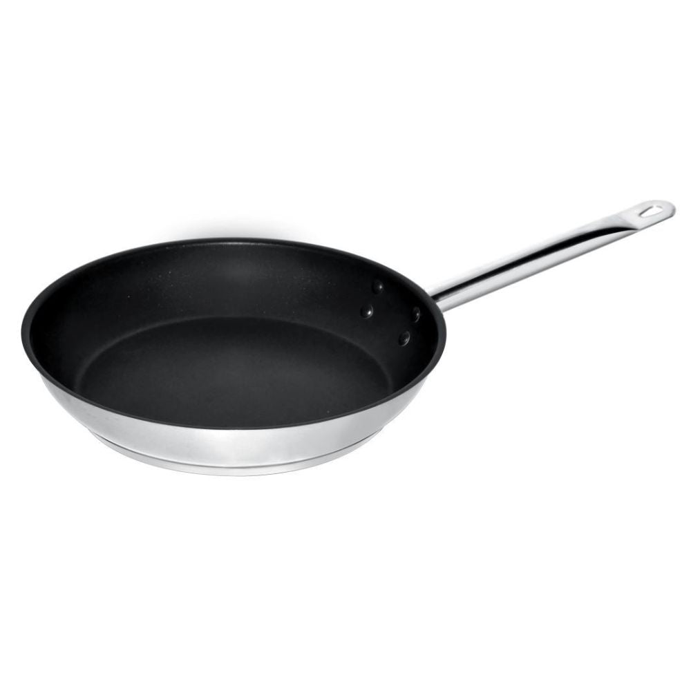 Tigaie inox antiaderent, Ø32 cm, fund triplu stratificat