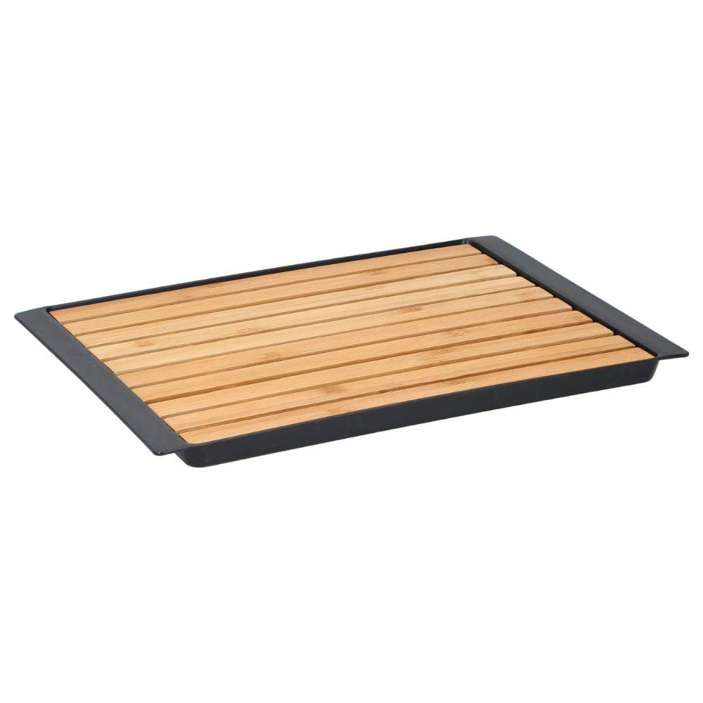 Tocator pentru paine bambus cu tava firimituri 38x27 cm - eurogastro.ro