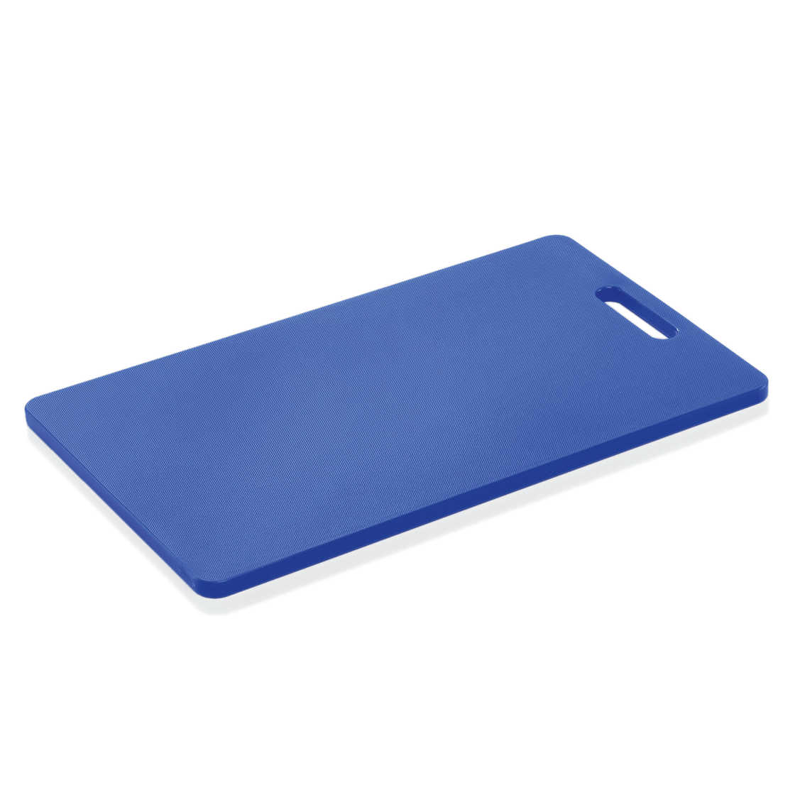 Tocator albastru polietilena, 40x25cm, gosime 1,2 cm, conform HACCP, cu decupaj maner