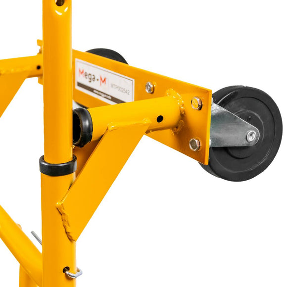 Carucior transport pliabil 2in1 de magazie tip roaba 250kg galben