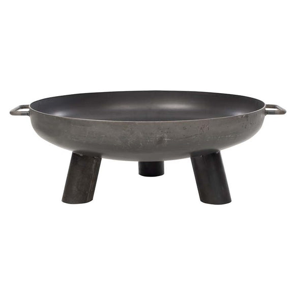 Vas de foc RedFire Salo Classic 60 cm negru, pe baza cu trei picioare, vazut in studio