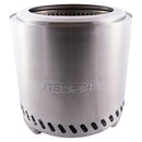 Vatra RedFire Volcano Large din inox, vazuta pe o parte, pe fundal alb