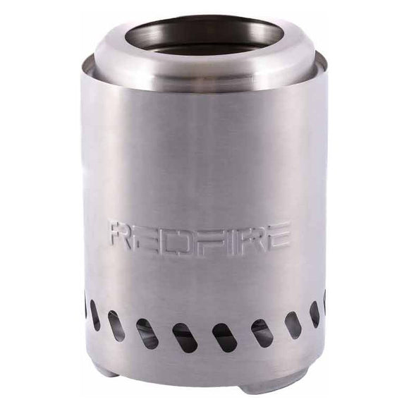 Vatra RedFire Volcano Medium din inox, cu orificii de ventilatie la baza, pe fundal alb