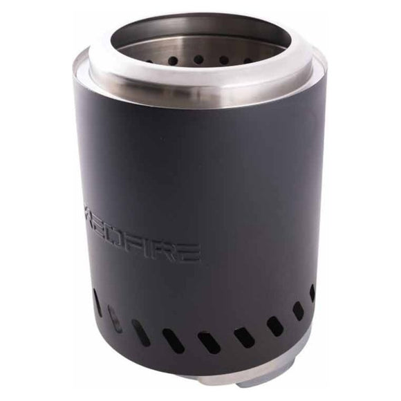 Vatra RedFire Volcano Medium neagra, cu interior din inox, vazuta din fata