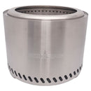 Vatra RedFire Volcano Extra Large din inox, vazuta pe o parte, pe fundal alb