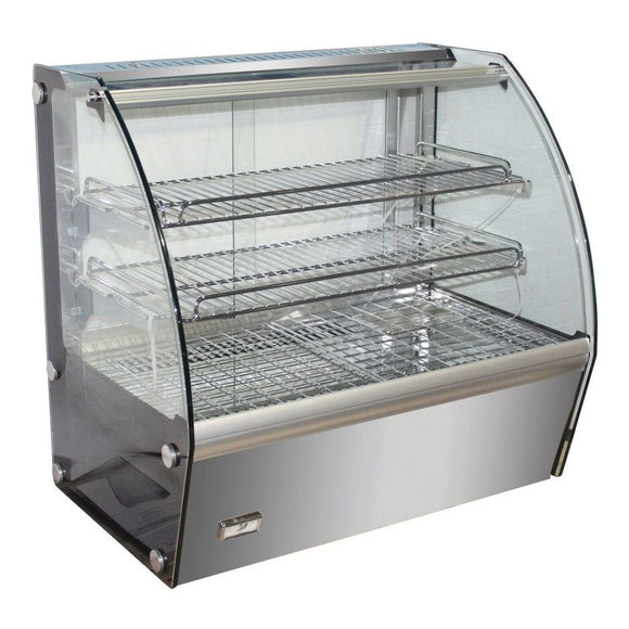 Vitrina calda 120 litri, latime 68 cm, +30/+90 °C, 1,8 kW