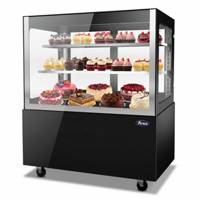 Vitrina refrigerata cofetarie +2°/+8°C, refrigerare ventilata, 2 polite + baza, latime 120 cm