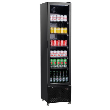 Vitrina verticala de congelare -22 -18 C, 208 Litri, 1 usa, negru,