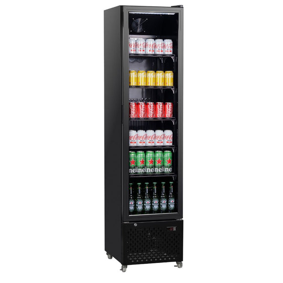 Vitrina verticala de congelare -22/-18 °C, 208 Litri, 1 usa, negru,
