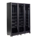 Vitrina frigorifica cu 3 usi, neagra, otel / aluminiu, iluminare cu LED-1