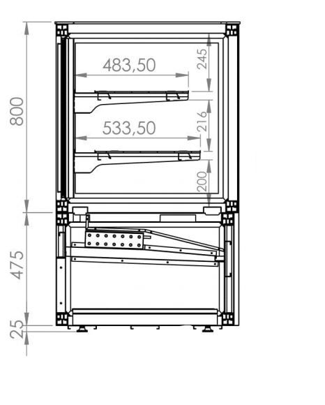 Vitrina frigorifica cofetarie Combisteel 100 cm, 375 L - imaginea 3
