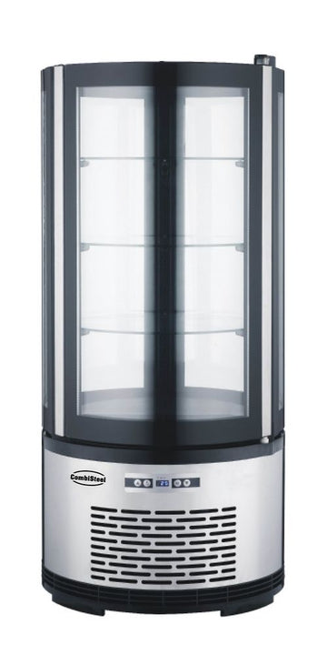 Vitrina frigorifica de banc Combisteel 100 L, geam curbat, +2/+8°C, 3 rafturi