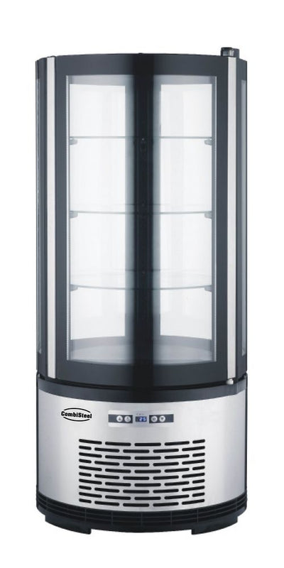 Vitrina frigorifica de banc Combisteel 100 L, geam curbat, +2/+8°C, 3 rafturi
