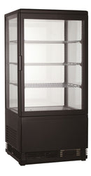 Vitrina frigorifica de banc Combisteel 68 L, neagra, 0/+12°C, 3 rafturi