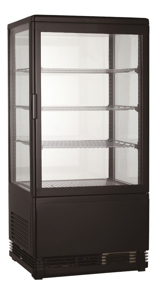 Vitrina frigorifica de banc Combisteel 78 L, neagra, 0/+12°C, 3 rafturi