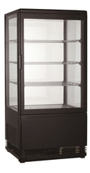 Vitrina frigorifica de banc Combisteel 78 L, neagra, 0/+12°C, 3 rafturi