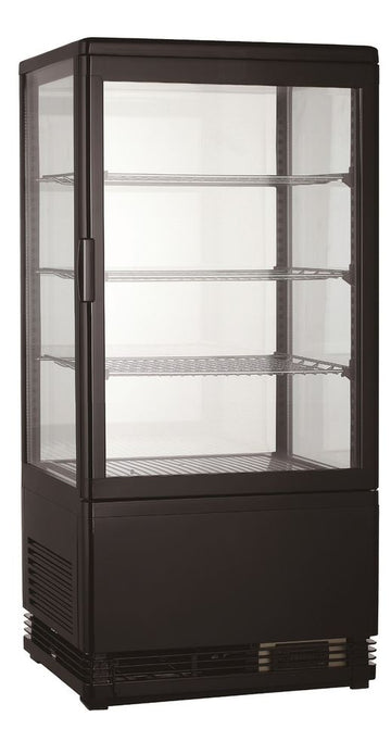 Vitrina frigorifica de banc Combisteel 78 L, neagra, 0/+12°C, 3 rafturi