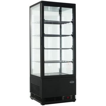 Vitrina frigorifica de banc Combisteel 98 L, neagra, 0/+12°C, 3 rafturi
