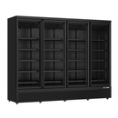 Vitrina frigorifica verticala Unninox UNN208TN, 2025 L, 4 usi sticla, negru