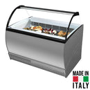 Vitrina inghetata ISABELLA 10LX expunere 10 cuve, gri,-16/-14  °C, racire statica, iluminare LED, 550 W, clasa energetica C-1