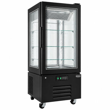 Vitrina verticala deserturi Combisteel 280 L, 4 niveluri, +2/+8°C, pe roti