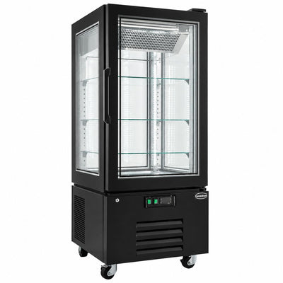 Vitrina verticala deserturi Combisteel 280 L, 4 niveluri, +2/+8°C, pe roti