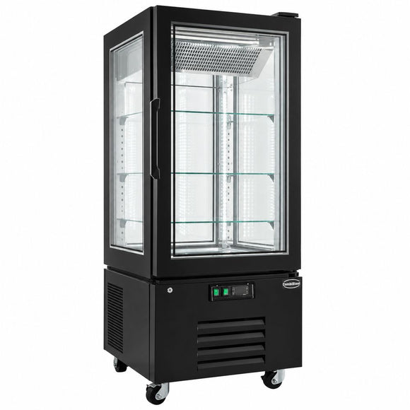 Vitrina verticala deserturi Combisteel 280 L, 4 niveluri, +2/+8°C, pe roti