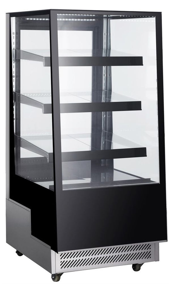 Vitrina verticala deserturi Combisteel 300 L, 3 niveluri, +2/+8°C, pe roti