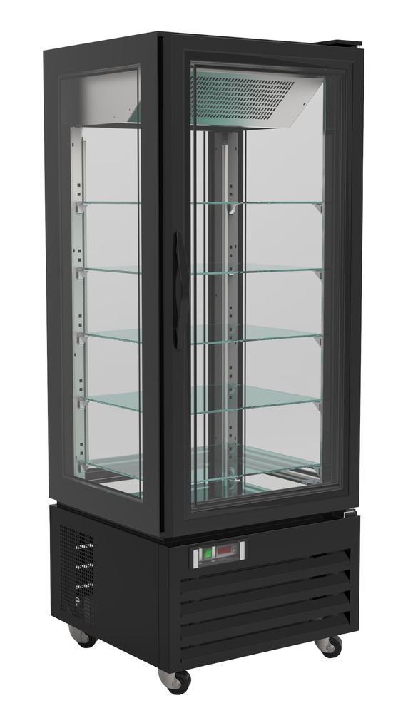 Vitrina verticala deserturi Combisteel 400 L, 5 niveluri, +2/+8°C, pe roti