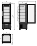 Vitrina verticala deserturi Combisteel 400 L - imaginea 2