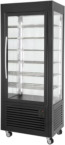 Vitrina frigorifica verticala cu ventilatie si rafturi fixe, 480L, dimensiuni 800x645x1850mm, putere 0,43kW