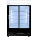 Vitrina frigorifica 2 usi 1048L RICO i133 iluminare LED plafon publicitar superior iluminat usi glisante