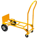 Carucior transport pliabil 2in1 de magazie tip roaba 250kg galben-5