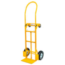 Carucior transport pliabil 2in1 de magazie tip roaba 250kg galben-1