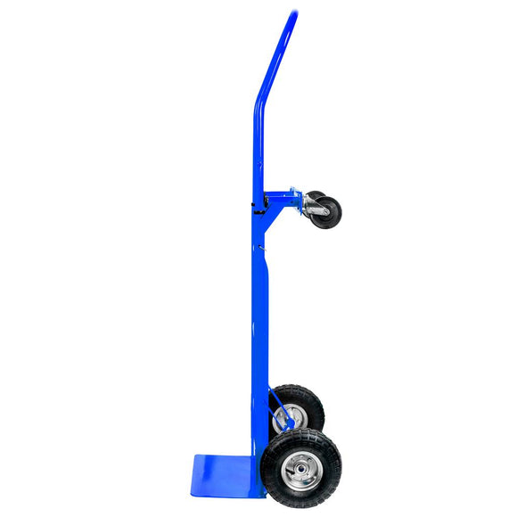 Carucior transport pliabil 2in1 depozit tip roaba 250kg albastru