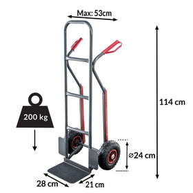 Carucior transport depozit, roti cu rulment