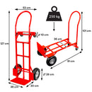 Carucior transport pliabil 2in1 depozit tip roaba 250 kg rosu-2