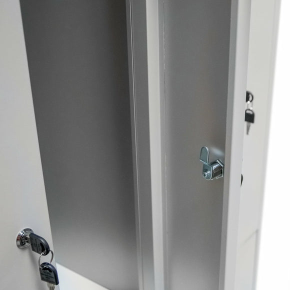 Dulap vestiat metalic 4 usi tip L,  latime 80 cm gri -  LIVRARE PE PALET