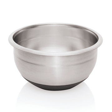 Bol inox pentru mixare cu baza cacuciuc, 5 Litri, Ø 24 H 14 cm html Acest bol inox de
