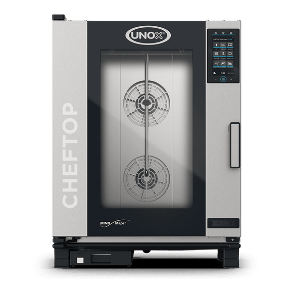 Cuptor UNOX pentru bucatarie CHEFTOP MIND.Maps PLUS 10 tavi GN 11 alimentare pe gaz, comenzi touch screen cu display 9.5