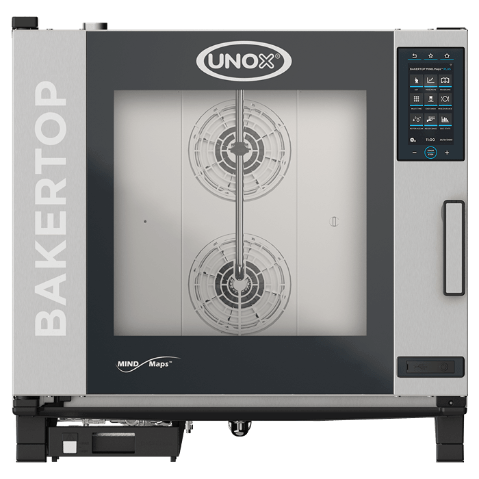 Cuptor UNOX pentru patiserie BAKERTOP MIND.Maps PLUS 6 tavi 600x400 alimentare pe gaz, comenzi touch screen cu display 9.5