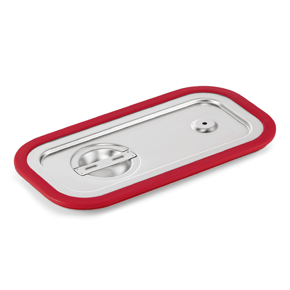 Capac inox cu margine silicon pentru tava GN 13 Confectionat din inox AISI 304