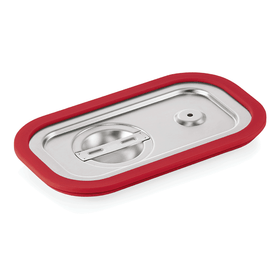 Capac inox cu margine silicon pentru tava GN 14 Confectionat din inox AISI 304