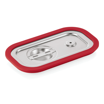 Capac inox cu margine silicon pentru tava GN 14 Confectionat din inox AISI 304