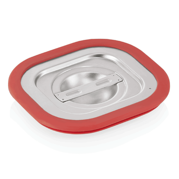 Capac inox cu margine silicon pentru tava GN 16 Confectionat din inox AISI 304